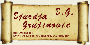 Đurđa Grujinović vizit kartica